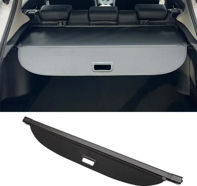 Image de Cache-Bagages Rétractable Pour Coffre De Voiture Pour Jeep Compass 2007-2016 Étagère De Coffre Arrière Étagère De Bagages Écran De Sécurité Pare-Soleil, Toile Noire Brillante