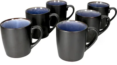 Produktbild von Mambocat Reactive Blue 6er Set Kaffeebecher 250ml 6 Personen Blaue Tassen