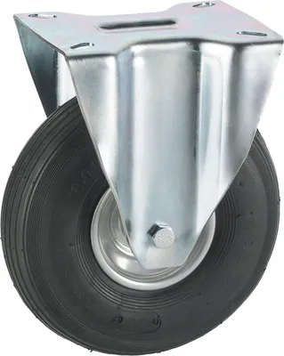 Produktbild von Bockrolle Luftreifen-Rad ø 200 mm Transportrolle Tragkraft 75 kg Stahlblech