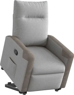 Image de vidaXL Fauteuil relax avec releveur Gris nuage Tissu
