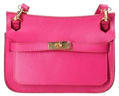 Produktbild von Umhängetasche Damen Echtleder Dollaro Drehverschluss Verstellbarer Riemen Bianco UNICA 23x17x5 cm