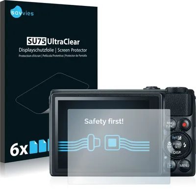 Produktbild von 6x Für Canon PowerShot S120 Schutzfolie Savvies Displayschutz Display Schutz Folie Klar Transparent
