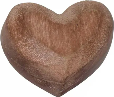 Zdjęcie produktu dla Drewniana dekoracja Serce, 10 cm, ciemne