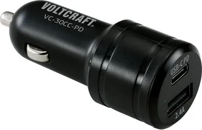 Obrázek produktu pro VOLTCRAFT VC-30CC-PD, Univerzální, Auto, 12, 24 V, 30 W, 5, 9, 12 V, DC1-to-DC2