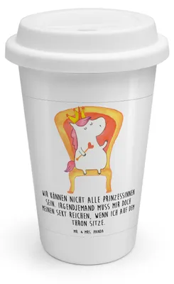 Produktbild von Mr. & Mrs. Panda Kaffeebecher To Go Einhorn Prinzessin - Weiß - Geschenk, ToGo, Geburtstag, Monat, Unicorn, Geburtstagsgeschenk, Thermobecher, Becher, Coffee