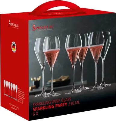 Produktbild von Spiegelau Special Glasses Champagnerglas Sparkling Party, 6er Set, Sektglas, Champagner Glas, 230 ml, 4270329