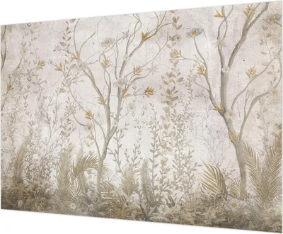 Produktbild von Wandtapete - Dekorative Tapete für Wohnzimmer - Tapetenfolie für Wanddekoration - 312x219 cm - Eine Waldecke