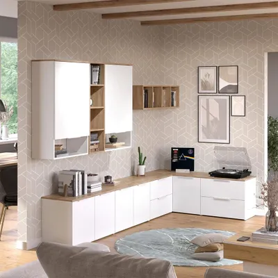 Obrázek produktu pro Živá stěna Vicco Wido Bílá/Sonoma 9 dílů, Model 51728