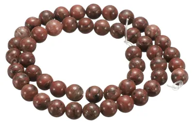 50 Natursteinkugeln, 6 mm, rund, glatt, für Schmuck & DIY