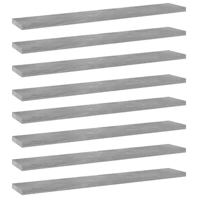 Produktbild von Bücherregal-Bretter 8 Stk. Betongrau 60x10x1,5 cm Holzwerkstoff