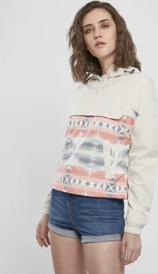 Produktbild von Urban Classics Damen Leichte Jacke Ladies Extended Shoulder Pull Over Jacket Offwhite/Summerinka-S