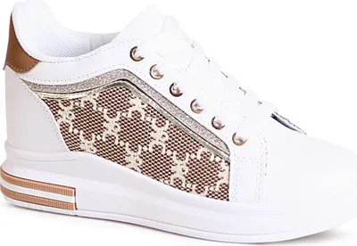 Produktbild von topschuhe24 2634 Damen Keilsneaker Keilabsatz Stiefeletten, Farbe:Weiß, Größe:40 EU