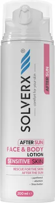Obrázek produktu pro Solverx Zklidňující balzám po opalování pro citlivou pokožku obličeje a těla 200 ml