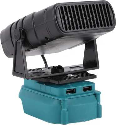 Productafbeelding van Draagbare Ruimteverwarmer - Elektrische Kachel - Werkplek Verwarmen - Dubbele USB Poorten - 200 Watt - Zwart