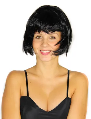 Produktbild von schwarze kurze Bob Perücke für Damen