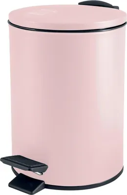 Produktbild von Spirella Kosmetikeimer 3 Liter Edelstahl mit Absenkautomatik und Inneneimer "Adelar" Badezimmer Mülleimer Softclose Abfalleimer rosa