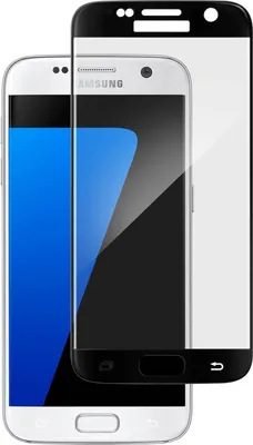 Produktbild von Avizar, Displayschutzfolie aus Hartglas mit abgerundeten Ecken für Samsung Galaxy S7, Schwarz