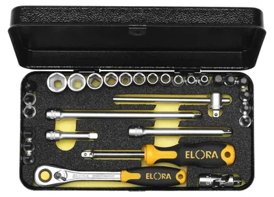 Produktbild von Elora Steckschlüssel-Satz 1/4", 31-teilig 5/32"-9/16" AF, ELORA-1440-AU