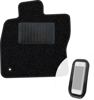 Image de moto-MOLTICO tapis de sol conducteur voiture velours côté conducteur tapis de voiture noir tapis conducteur 1 pièce adapté à Skoda Superb III à partir de 2015