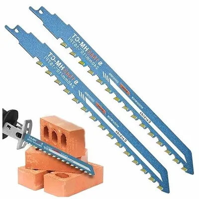 Zdjęcie produktu dla 2 sztuki brzeszczotów do piły szabrowej, 240 mm, z węglików spiekanych, do betonu i cegły