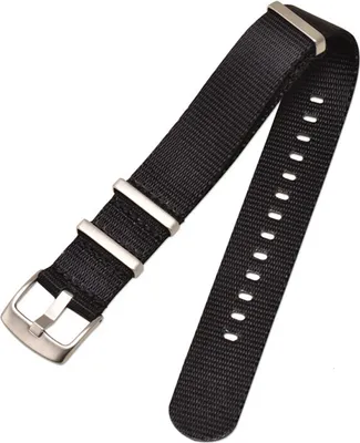 Produktbild von INF Uhrenarmband mit Dornschließe aus Edelstahl für DW Uhren Schwarz M