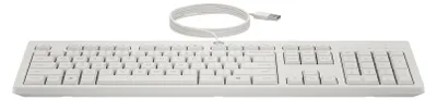 Obrázek produktu pro HP Kabelová myš a klávesnice 225, Plná velikost (100 %), Kabel, USB, Bílá, Obsahuje myš