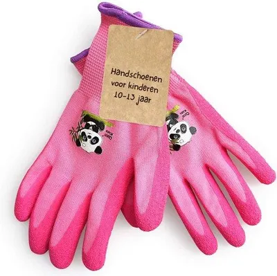Image de Gants de jardinage pour enfants Famanu - Imperméables, roses, pour les enfants de 4 à 10 ans