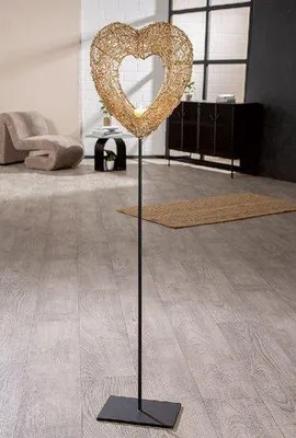 Produktbild von Teelichtleuchter Herz "Golden Heart" Höhe 121 cm