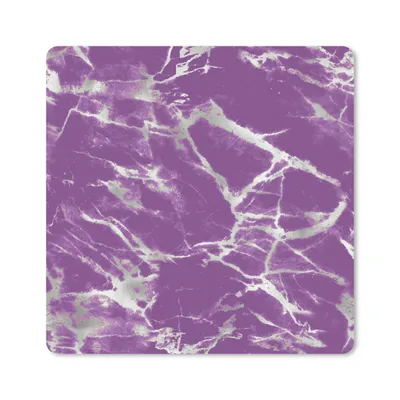 Produktbild von MuchoWow® Mauspad Mousepad Violett - Weiß - Marmor - Muster 30x30 cm - Mousepads - Maus Mat - Pad - Mausunterlage - Gaming