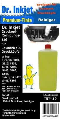 Produktbild von Lexmark 100 Dr.Inkjet Druckkopfreinigungsset für Lexmark Drucker mit den 100 Druckerpatronen oder baugleiche Patronen!