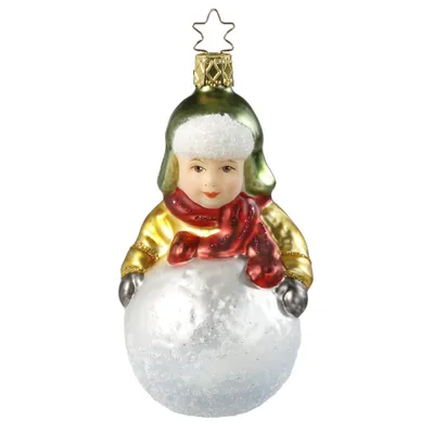 Produktbild von Spaß im Schnee 11.5 cm - Inge-Glas 10050S015 Kindheitserinnerungen - Christbaumschmuck Glas mundgeblasen Deko Baumschmuc