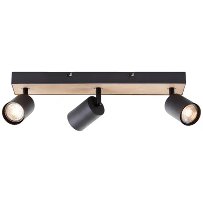 Produktbild von Spotbalken schwenkbar, 15x42x8 cm, GU10, 345lm, 3000K, Metall/Holz