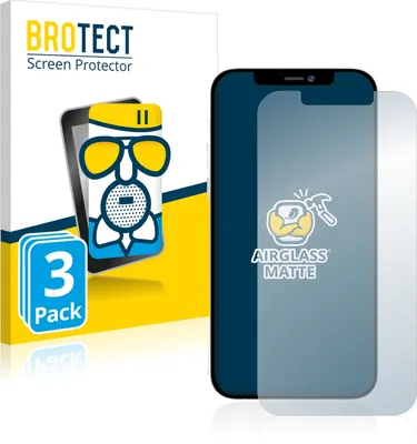 Produktbild von 3x BROTECT Entspiegelungs Schutzglas für Apple iPhone 12 Pro Max Schutzfolie Panzer Folie Glas Display Schutz matt