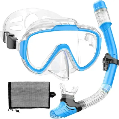 Produktbild von Lealinga Schnorchelset Kinder Taucherbrille Anti-Fog Panorama-Weitblick Tauchmaske