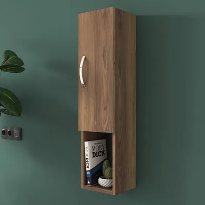 Immagine prodotto di Boglione - Mobile Pensile, 22x90h cm Marrone Noce, 2 Ripiani