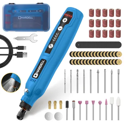 Produktbild von HARDELL Mini Akku Rotationswerkzeug mit LED, 5 Geschwindigkeiten (5000-18000 U/m