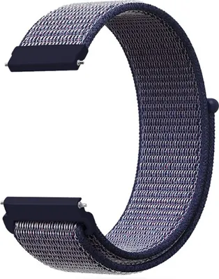 Produktbild von Smartwatch Armband Armbänder 20 / 22 mm für Samsung Galaxy LG Watch Honor Garmin, Farbe:Mitternachtsblau, Stegbreite:20 mm