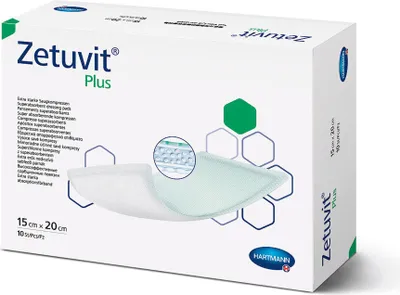 Produktbild von Zetuvit Plus extrastarke Saugkompr.steril 15x20 cm 10 St