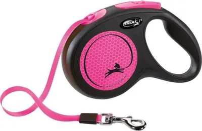 Immagine prodotto di Guinzaglio per cani, Flexi New NEON, 5 m, nastro, rosa neon