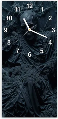 Produktbild von Wanduhr aus Glas mit Motiv Skeletthüter- 30 x 60 cm - inkl. Aufhängesystem