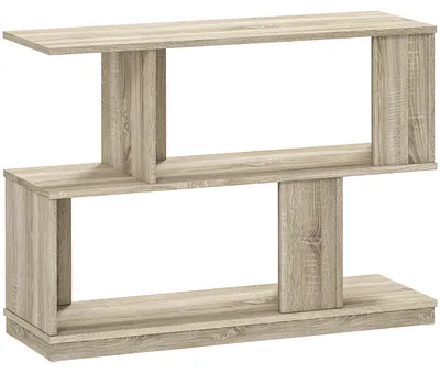 Immagine prodotto di Tavolino da Caffè Moderno a S con 3 Ripiani per Soggiorno 90x30x61 cm in MDF Color Legno
