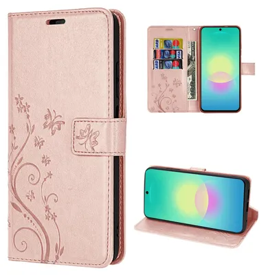 Produktbild von Handy Tasche für Samsung Galaxy A27 Hülle Handyhülle Klapphülle Wallet Case Rosegold
