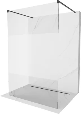 Zdjęcie produktu dla Mexen Kioto ścianka prysznicowa wolnostojąca 100 x 200 cm, transparent/szron 8 mm, czarna - 800-100-002-70-35