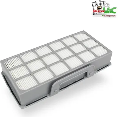 A vacuum cleaner filter on a white background.
