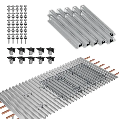 Produktbild von Montagesystem für Trapezblech 4 Solarmodule 1-reihige Verlegung