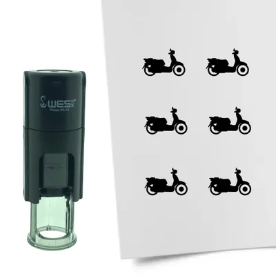 Immagine prodotto di CombiCraft Stamp Scooter 10 mm rotondo - inchiostro nero