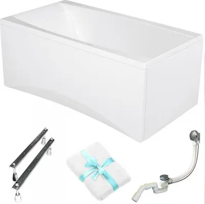 Produktbild von Cersanit | Badewanne - Rechteckbadewanne Virgo - 150x75 Cm - Mit Weißer Verkleidung - Ergonomisches Design