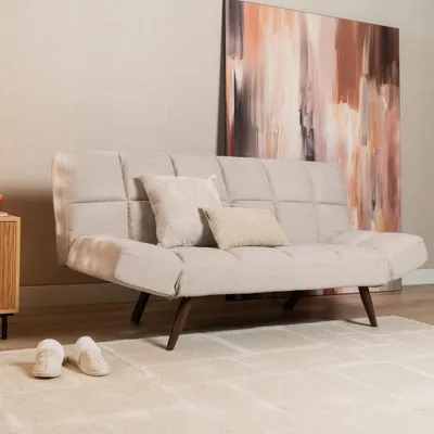 Produktbild von Bronx71 Schlafsofa 1,5-Sitzer Timo recycelter Stoff beige