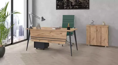 Obrázek produktu pro Psací stůl kancelářský set nábytek stůl s kartotékou kompletní 2 ks