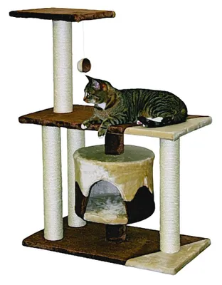 Image de Kerbl Kratzbaum Jade Pro (Farbe braun/beige, Höhe 96 cm, mittelgroßer Kratzbaum)